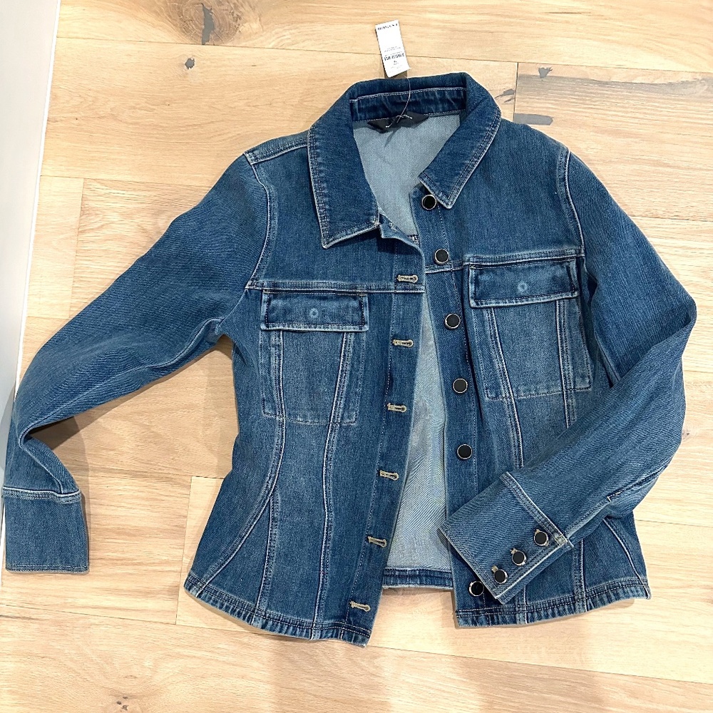 WHBM Fit & Flare Denim Jacket Size M